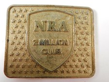 NRA National Rifle Association 2 Million Club Guns Firearms Belt Buckle