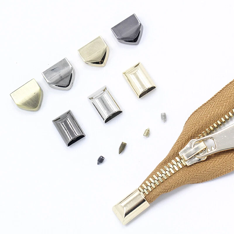 10Pcs Metal Zipper Stopper Zip End Stop Lock Tail Plug Bag Handbag Repair Crafts - Image 4 of 4