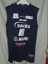 Shirt Jersey Basketball Match Worn Saces Mapei Dike Napoli No. 18