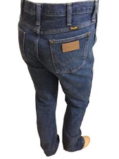 WRANGLER 936PWD 936 Straight MEN'S Blue Denim Jeans Pants Boot Cowboy 34x36 USA