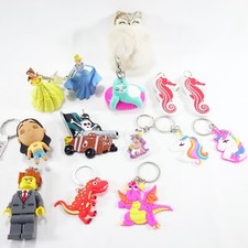 Mixed Lot of 14 Fun Character Keychains Kids or Adults