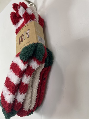 Rae Dunn Kids Size 4-6 Christmas Be Merry 3 Pair Cozy Socks - Picture 8 of 13