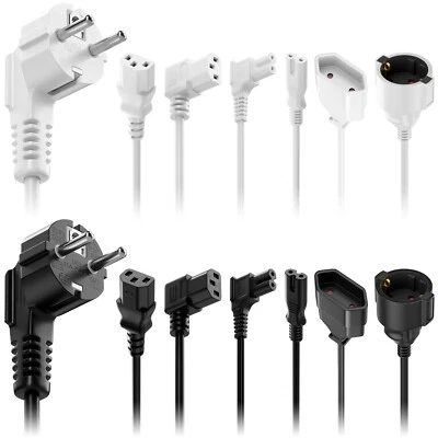 DELEYCON Verlängerungskabel Stromkabel Netzkabel Verlängerung Kaltgerätekabel Euro Kabel