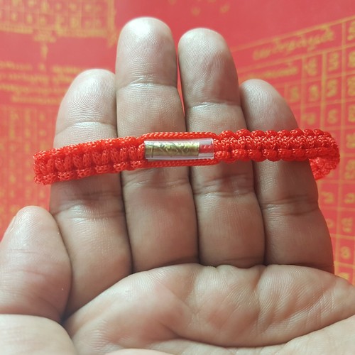 50 pcs Red SAI SIN Bracelet Buddhism Cord Thai Amulet Rich Wealth Protect Life - Picture 9 of 12