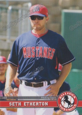 2017 Billings Mustangs Seth Etherton Cincinnati Reds PC