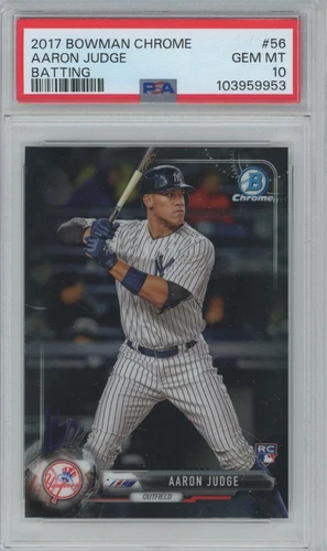 AARON JUDGE 2017 Bowman Chrome Batting #56 Rookie RC PSA 10