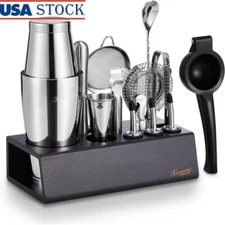 Professional Mixology Cocktail Shaker Set 15 Piece Home Bar Tools Accessories US