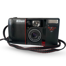 Nikon Tele Touch 300 AF Point Shoot 35/55mm Film Camera Macro - UNTESTED