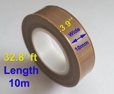 New 1pc PTFE Adhesive Tape Nonstick 0.13mm x 10mm x 10m