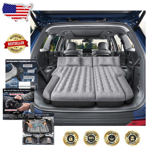 Comfortable and Waterproof SUV Air Mattress Bed - Easy Inflate/Deflate, 72"x58"