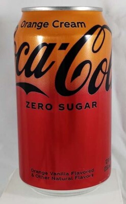 Coca-Cola ZERO Orange Cream USA 2024 FULL NEW 12oz 355ml Can Coke Limited Edt'n