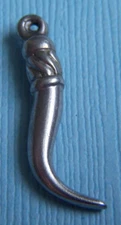 Vintage JMF Italian horn sterling charm
