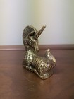 Vintage Brass Unicorn Figurine Fantasy Mythical Paperweight Whimsical Magic