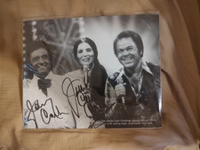 Johnny Cash and June Carter Cash  8X10  Photo w/ Roy Clark No COA