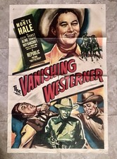 RARE!! Vintage Original 1950 The Vanishing Westerner Movie Poster #50/240 41x27 