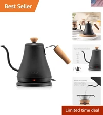 Ergonomic 0.8L Gooseneck Kettle with Cork Handle - Perfect for Pour Over Brewing