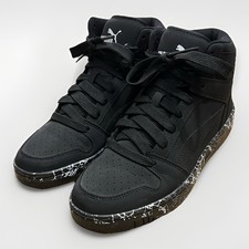 Puma Rebound Layup Boys Sneaker 5.5 Black Lace Up High Top Baskeball Shoes