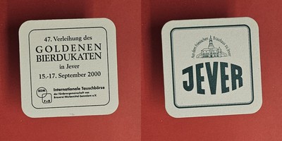 Jever Bierdukaten 2000 Brauerei Bierdeckel Bier