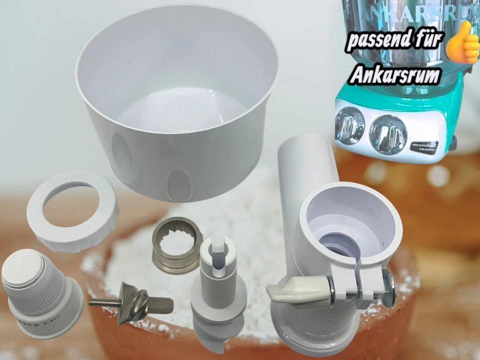 GETREIDEMÜHLE VORSATZ KORNMÜHLE FÜR ANKARSRUM MASCHINE GRAIN MILL ATTACHMENT SET - Bild 2 von 4