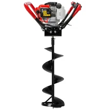 10" Ice Bit Auger 55CC V-Type Powerhead EPA Motor Digger Gas Ice Hole Digger Set