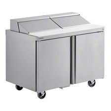 Delfield 4448NP-12 48" 2 Door Front Breathing Refrigerated Sandwich Prep Table w