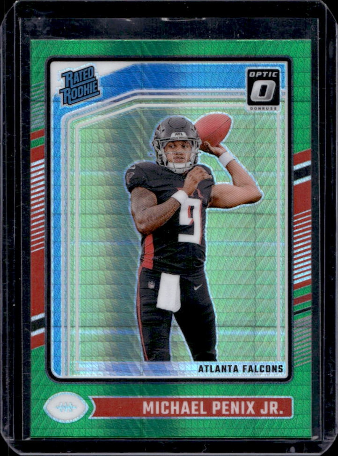 2024 Donruss Optic Michael Penix Jr. Green Hyper Rated Rookie #279 Falcons