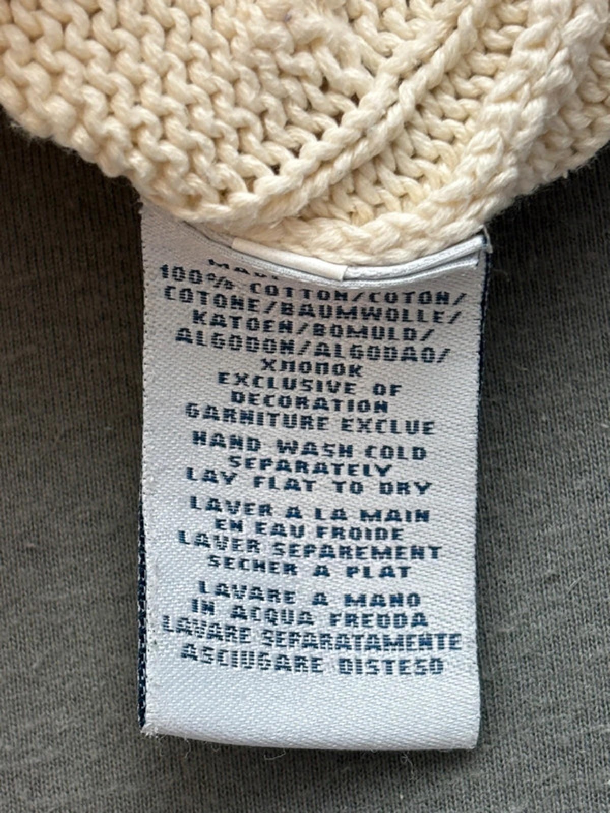 Women’s White Ralph Lauren Cable Knit Crew Neck Jumper Size Large image 5