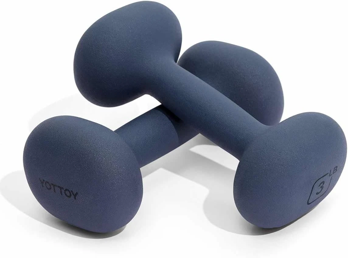 Weights Dumbbells Set Women 3 Pound Dumbbells Set of 2 Non-Slip Hand Weights