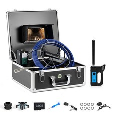7 in Self-Leveling Sewer Camera with Locator 164ft Length Counter 12 LED Lights