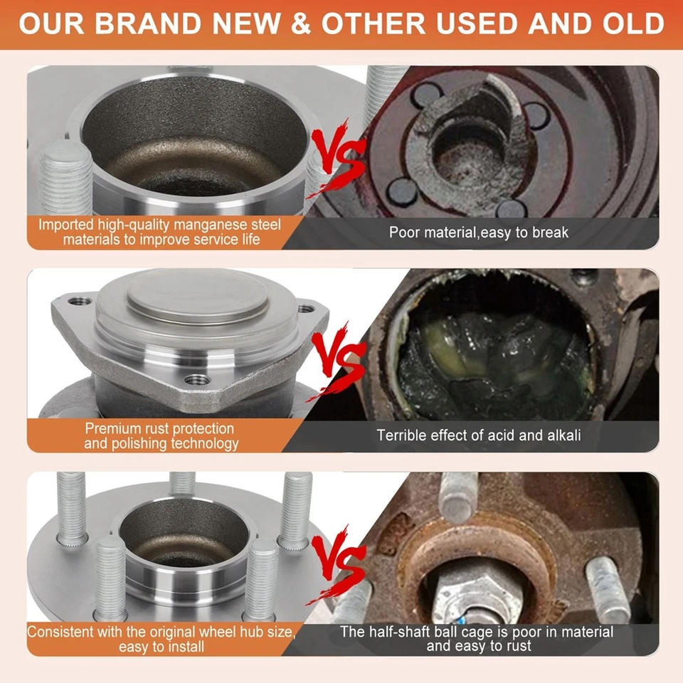 2 Front Wheel Hub Bearing For 2012-20 Chrysler 300 Dodge Charger Challenger RWD Foto 2 de 4