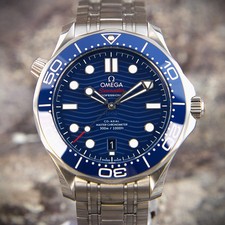 Omega Seamaster Diver 300M 210.30.42.20.03.001 Blue Wave Dial Complete Set