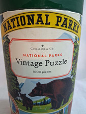Cavallini Co. National Parks Vintage 1000-Piece Jigsaw Puzzle, Multicolor