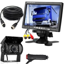 4Pin 7" Rear View Monitor 12V-24V Truck Caravan RVs Reverse Backup Camera Kit