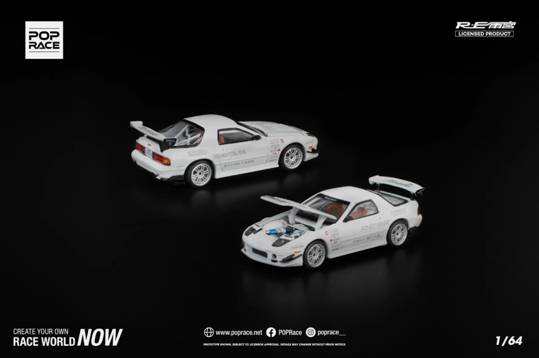 Pop Race Mazda RX7 FC3S RE-Amemiya White 640260 1/64 | eBay