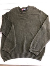 Chaps Sweater Mens 2XL Knit Crewneck Pullover Casual Embroidered