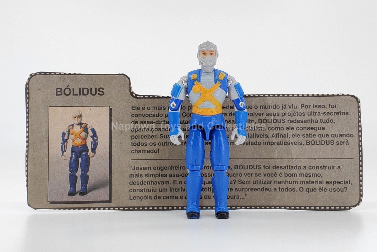 GI JOE COMANDOS EM ACAO FORCA DELTA BOLIDUS w/ FILE CARD RARE