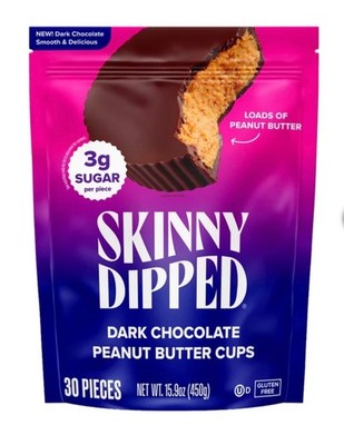 Skinny Dipped Cups, Dark Chocolate Peanut Butter, 30-count BIG Bag