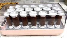 Remington 20 Flocked Hot Rollers Velvet Hair Curlers Vintage KF-20-1 w/ 20 Pins