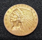 1915 $2.50 Indian Head Gold Quarter Eagle - Philadelphia Mint - XF+ Condition