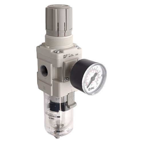 SMC AW30-N03-Z-B Pneumatic Filter Regulator, 5µm, 7-125psi Set, 3/8in NPT Ports