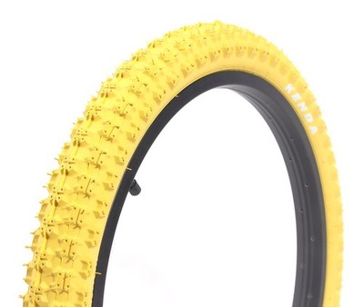 BMX Reifen 20 x 2,25 Zoll KENDA K-51 DIRT PUMPTRACK GELB extrem leicht nur 680g