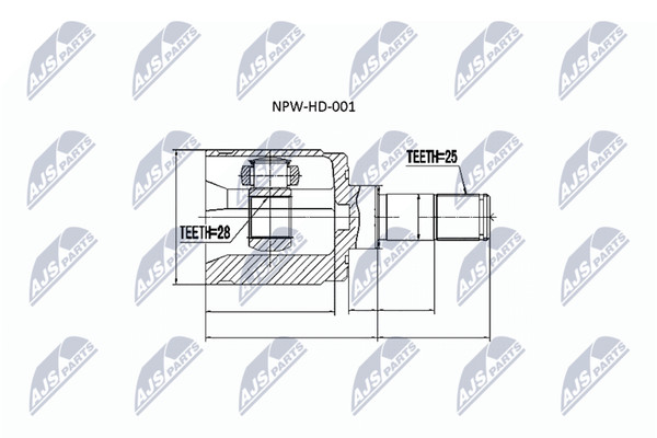 NTY Gelenksatz, Antriebswelle NPW-HD-001 FüR Honda-image