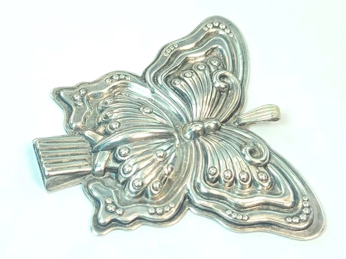 Gorgeous Vintage Butterfly Whistle Reed & Barton Sterling Silver Pendant