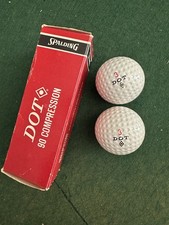 Spalding Black Dot Golf Ball 2 Vintage With sleeve.