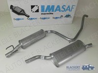 Imasaf Auspuffset Mitteltopf + Endtopf für Opel Combo 1.2 + 1.4 1994-2001