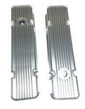 Pontiac Fabricated Finned Aluminum Valve Covers 326 389 350 400 421 428 455 Pair