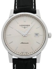 LONGINES 1832 L4.825.4.92.2 40mm Silver Dial Stainless Steel Leather Box #T371