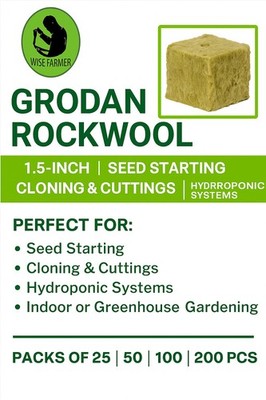 1.5 inch GRODAN ROCKWOOL CUBES 2/6/12/28/ 50/100 (same or next day ship-out)
