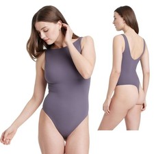 Auden Women's Luxury Collection Mauve Sleeveless V-Neck Thong Bodysuit Size M