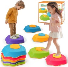5-Pack Stepping Stones for Kids with Sound Effects - Balance Coordination Toys